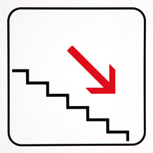 Bildsymbol Treppe abwärts