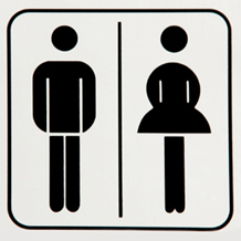 Symbol Herren-WC Damen-WC