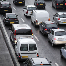 Autos im Stau, Pendler, Straßenverkehr