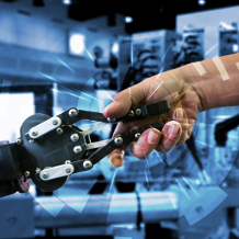 Zusammenarbeit Roboter und Mensch, Digitalisierung, Industrie 4.0