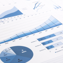 Statistik mit Diagramm, Studie, Analyse