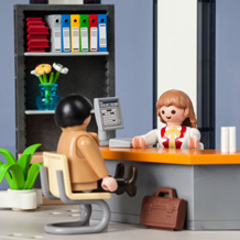 Anwältin mit Mandant