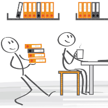 Arbeitsalltag, Arbeitsbedingungen, Büro