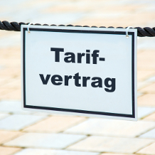 Tarifvertrag, Absperrung mit Schild