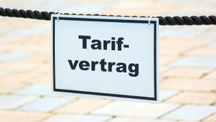 Tarifvertrag, Absperrung mit Schild